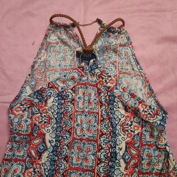CHAPS DENIM Floral Sleeveless Halter Top Size XL - Picture 3 of 4
